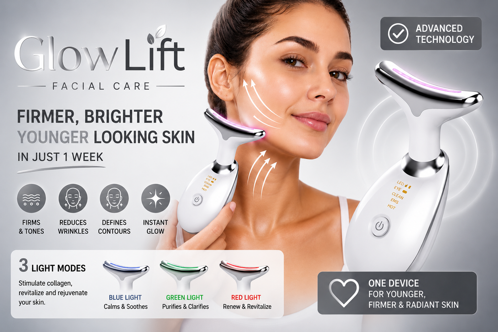 “At-Home Facial Lifting – Firming Anti-Wrinkle LED Massager”